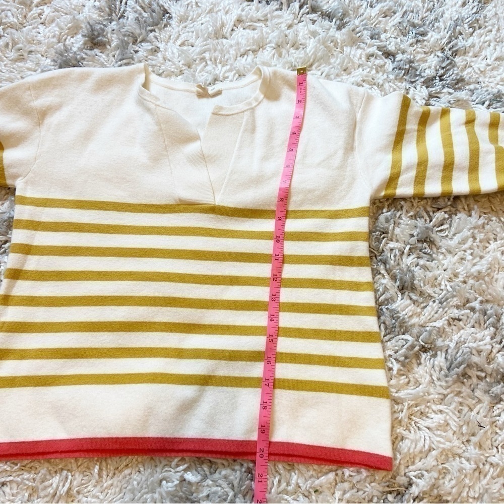 Moth - Anthropologie | Stripped Rayon Blend Cropped Sweater Size Small - Picture 9 of 9